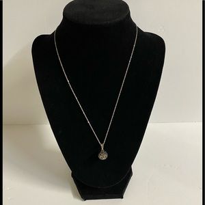 9.25 Sterling Silver Marcasite Ball Necklace